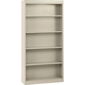 Elite Bookcase, Assembled, 36"W x 12"D x 72"H, Putty