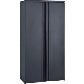 Ready-To-Assemble Storage Cabinet, 36"W x 18"D x 72"H, Textured Black, Unassembled