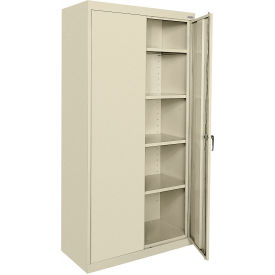 Classic Tall Storage Cabinet, 36"W x 18"D x 72"H, Putty, All-Welded