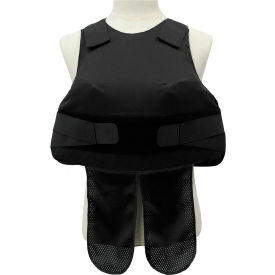 Female Ballistic Bullet Resistant Vest, Level III-A, Foam, XL, Black