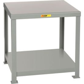 Heavy Duty Machine Table with Lower Shelf, 48"W x 30"D x 24"H, Gray