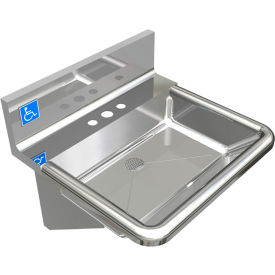 ADA SS Hand Sink, 1 Station Body Only, Wall Mount, 18-3/4"L x 17"W x 5"D Sink