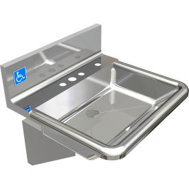ADA SS Hand Sink, 1 Station Body Only, Soap Dispenser Hole, 18-3/4"L x 17"W x 5"D Sink