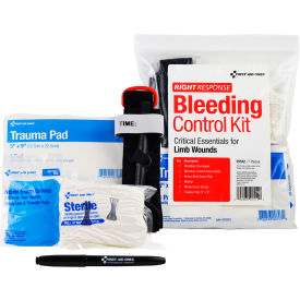 Critical Essential Bleeding Control Kit, 1-24 Persons, 7 Pieces, Plastic Case