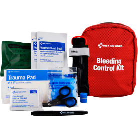 Right Response Bleeding Control Kit, 1-24 Persons, 15 Pieces, Fabric Case