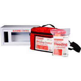 Bleeding Control Cabinet w/ Bag, No Alarm, 1-24 Persons, 42 Pieces, Metal Case
