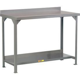 Heavy Duty Welded Workbench, 48 x 30", Lower Shelf, Steel Square Edge