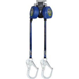 Leading Edge Self Retracting Lifeline, Kevlar Cable & Rebar Hook, 8'L