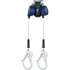 FT-X Cable Leading Edge Self Retracting Lifeline, Galvanized Cable & Rebar Hook, 8'L