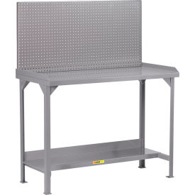 Heavy Duty Welded Workbench, 72 x 30", Pegboard Panel, Steel Square Edge