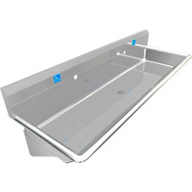 ADA SS Sink, 2 Station Body Only, Wall Mount, 60"L x 20"W x 6"D Sink