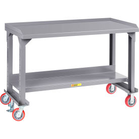 Mobile Heavy Duty Workbench, Adjustable Height, 72"W x 30"D x 41"H, 3600 lb. Cap.