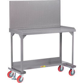 Mobile Heavy Duty Workbench with Pegboard, 60"W x 30"D x 60"H, 3600 lb. Capacity