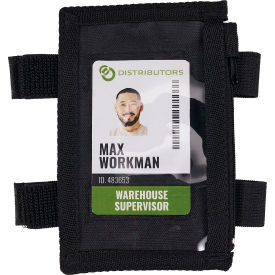 Squids 3387 Dual Arm Band ID/Badge Holder with Zipper, One Size, Black