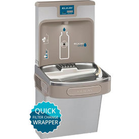 Elkay Enhanced ezH2O Filtered Bottle Filling Station, Single Level, Stainless Steel, with PFAS Filter
