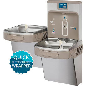 Elkay Enhanced ezH2O Filtered Bottle Filling Station, Bi-Level, Stainless Steel, with PFAS Filter
