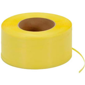 Polypropylene Strapping, 1/2"W x 7200'L x 0.026" Thick, 16" x6" Core, Yellow