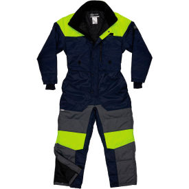 N-Ferno 6475 Cold Storage Thermal Insulated Coverall, 2XL, Navy
