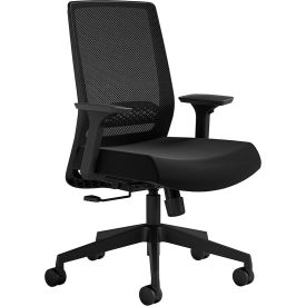 Medina Basic Task Chair, High Back, 18" - 22"H Seat, Black
