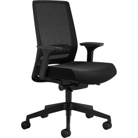 Medina Deluxe Task Chair, High Back, 18" - 22"H Seat, Black