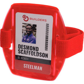 Arm Band ID/Badge Holder, One Size, Red