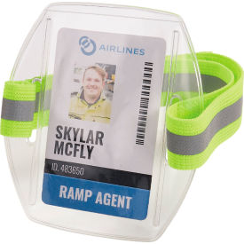 Arm Band ID/Badge Holder, One Size, Hi-Vis Lime