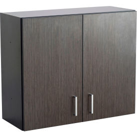 Hospitality Wall Cabinet with 2 Doors, 36"W x 15"D x 30"H , Asian Night Black