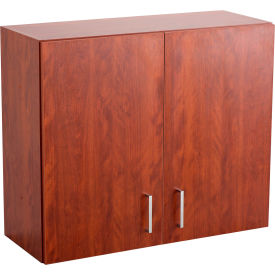 Hospitality Wall Cabinet with 2 Doors, 36"W x 15"D x 30"H , Mahogany