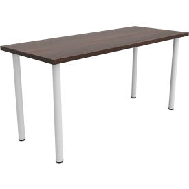 Jurni Multi-Purpose Table with Post Legs & Glides, 60"L x 24"W x 29"H, Columbian Walnut