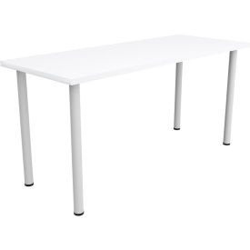Jurni Multi-Purpose Table with Post Legs & Glides, 60"L x 24"W x 29"H, Designer White