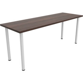 Jurni Multi-Purpose Table with Post Legs & Glides, 72"L x 24"W x 29"H, Columbian Walnut