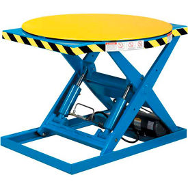 Roto Max Rotating Scissor Lift Table, Foot Operated, 2500 lb. Capacity, 43" Diameter, 115V