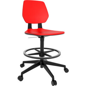 Commute Extended Height Task Chair, Low Back, 22-1/4" - 32-1/4"H Seat, Red