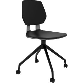 Commute Guest Chair, Plastic/Acrylic Seat, 25"W x 25"D x 34-3/4"H, Black