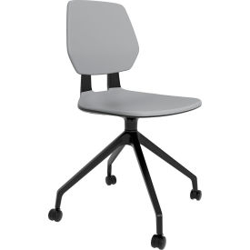 Commute Guest Chair, Plastic/Acrylic Seat, 25"W x 25"D x 34-3/4"H, Gray