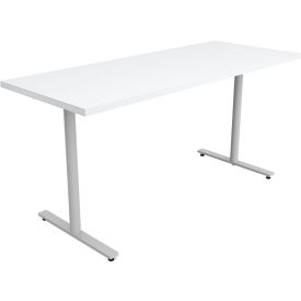 Jurni Multi-Purpose Table with T-Legs & Glides, 60"L x 24"W x 29"H, Designer White