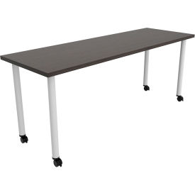 Jurni Multi-Purpose Table with Post Legs & Casters, 72"L x 24"W x 29"H, Asian Night