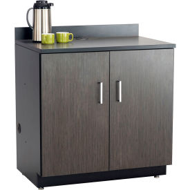 Hospitality Base Cabinet with 2 Doors, 36"W x 25"D x 39"H, Asian Night/Black