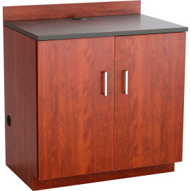 Hospitality Base Cabinet with 2 Doors, 36"W x 25"D x 39"H, Mahogany