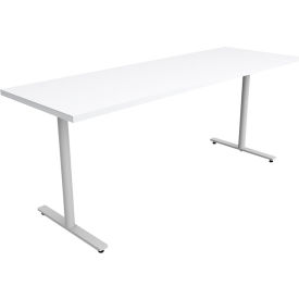 Jurni Multi-Purpose Table with T-Legs & Glides, 72"L x 24"W x 29"H, Designer White