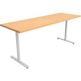 Jurni Multi-Purpose Table with T-Legs & Glides, 72"L x 24"W x 29"H, Fusion Maple