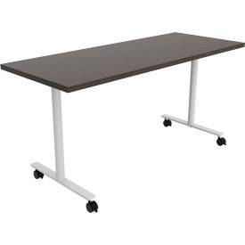 Jurni Multi-Purpose Table with T-Legs & Casters, 60"L x 24"W x 29"H, Asian Night