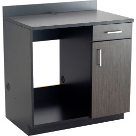 Hospitality Appliance Base Cabinet with 1 Drawer, 36"W x 25"D x 39"H, Asian Night/Black