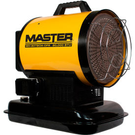 Master® Kerosene/Diesel Radiant Heater with Thermostat, Battery Operated, 80000 BTU, 120V