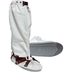 ESD Cleanroom Apparel Hard Sole Boot Cover, 2XL, White