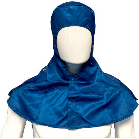 TX4000 ESD Cleanroom Apparel Hood, Open Face, XL, Navy Blue