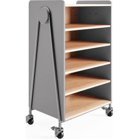 Whiffle Typical 3 Mobile Storage Cabinet, 30"W x 19-3/4"D x 48"H, Gray