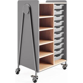 Typical 2 Mobile Storage Cabinet, 30"W x 19-3/4"D x 48"H, Gray