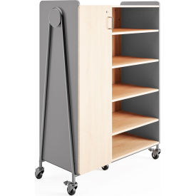 Whiffle Typical 4 Mobile Storage Cabinet, 43-1/4"W x 19-3/4"D x 60"H, Gray