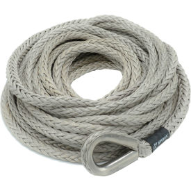 Synthetic Winch Line with Stainless Steel Thimble, 7/16" Dia. x 125'L